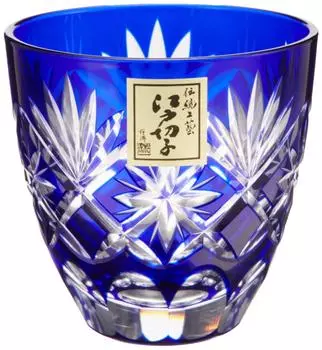 Tajima Glass Edo Kiriko Hoshi Kiriko Glass Cup 75ml Lapis TG98-203-1B