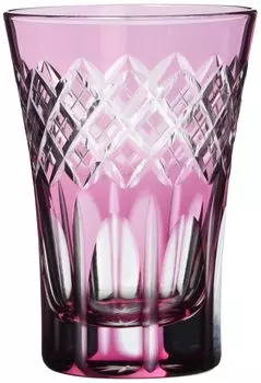 Tajima Glass Emi Layered Yarai Crest Tumbler Gold Red