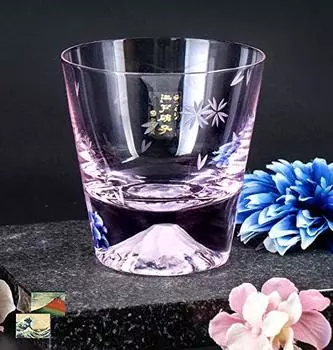 Tajima Glass Fuji Cherry Blossom Cherry Blossom Kiriko Rock Сувенир из стекла Гран-при Японского агентства по туризму Премия Edo Glass Kiriko Fuji Foreign