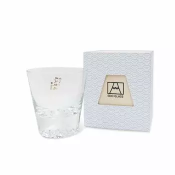 Tajima Glass Fuji Rocks Glass Подарочная упаковка 270 мл День День Шестидесятилетие Подарок Подарок Mt. Отцовский Материнский TG15-015-R