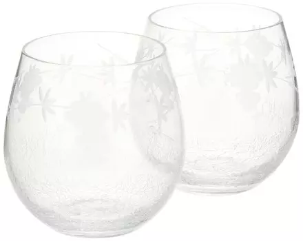 Tajima Glass Hana Snow Wine Tumbler Pair чистый