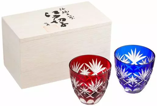 Tajima Glass Tajima Glass Edo Kiriko Hoshi Kiriko Glass Glass Cup Pair TG98-203-2