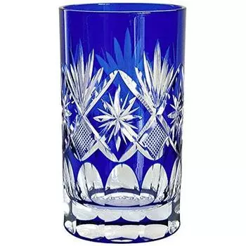 Tajima Glass Tajima Glass Star Kiriko Tumbler Lazuli