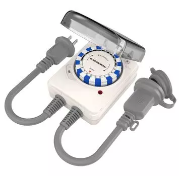 Таймер 24 повтора 15 минут до 48 защищен от дождя, крепится на стену, повторяется, наружный источник питания, прямое подключение к энергосберегающему устройству, легко предотвращает бежевый