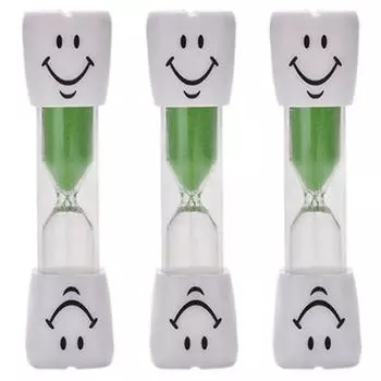 Таймер чистки зубов, 3-минутные стоматологические песочные часы для детей, песочный таймер для чистки зубов