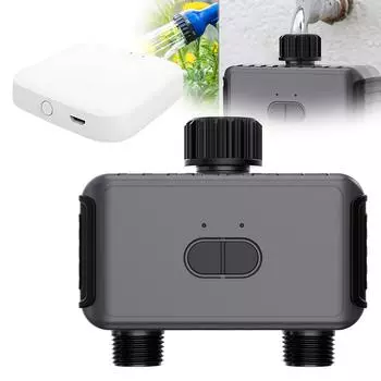 Таймер для полива с 2 выходами, автоматическая система полива, таймер для полива с управлением через приложение/голосовое управление EU plug