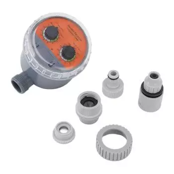 Таймер для полива с двумя циферблатами, шаровой клапан IP67, водонепроницаемый, автоматический, безнапорный таймер для полива