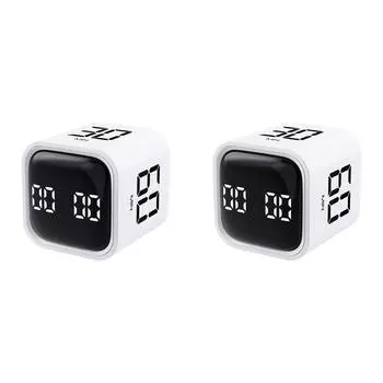 Таймер для приготовления кубиков на 5/10/30/60 минут и пользовательский таймер обратного отсчета для кухни (белый) #F