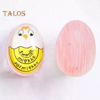 Таймер для приготовления пищи, термочувствительное напоминание, смола, удобный, мягкий, средний, вкрутую, таймер для яиц для столовой розовый