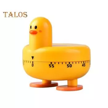 Таймер для приготовления пищи, точный таймер, длительный срок службы, портативный отличный механический учебный таймер с милой уткой для офиса белый