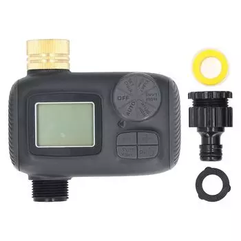Таймер для шланга из латуни 3/4 дюйма на входе и 1 выходе IP55, водонепроницаемый ЖК-дисплей для садового разбрызгивателя, автоматического полива Dr.