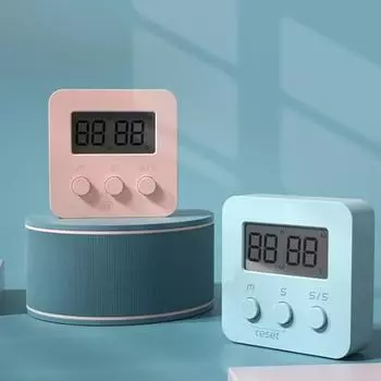 Таймер для учебы Простое управление Длительный срок службы батареи ABS Звуковое напоминание Будильник Таймер для дома синий