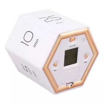 Таймер Hex Flip с функцией отключения звука. Магнитный кубический таймер для управления временем и ЖК-экраном для белый