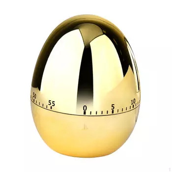 Таймер на 60 минут, кухонный, громкий, обратный отсчет, напоминание в форме яйца, ручной, аналоговый, заводной золотой
