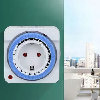 Таймер-переключатель, розетка с автоматическим таймером, 24-часовой механический контроллер включения света