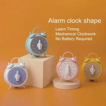 Таймер, простой в управлении, менеджер времени, милый будильник в форме механического таймера обратного отсчета для домашней кухни розовый