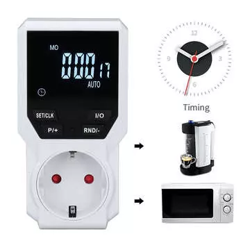 Таймер розетка цифровой электрический внутренний таймер выключатель питания кухня домашняя вилка ЕС 230 В