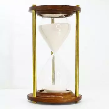 Таймер с 30 мятным песком и деревянной рамкой, 3 латунных стержня, красивый экспонат для дома, офиса