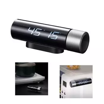 Таймер с большим экраном Цифровой таймер Кухонные таймеры Цифровой таймер обратного отсчета Кулинарные аксессуары для выпечки чёрный