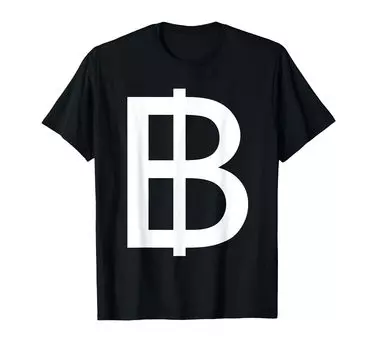 Тайский символ луча Тайская валюта Азиатские деньги Наличные - Футболка чёрный