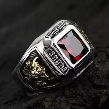 Тайский суд, серебряные мужские кольца в стиле ретро, твердое кольцо из стерлингового серебра S925, инкрустированное кристаллами, мужское винтажное тайское серебряное кольцо для мужчин 8