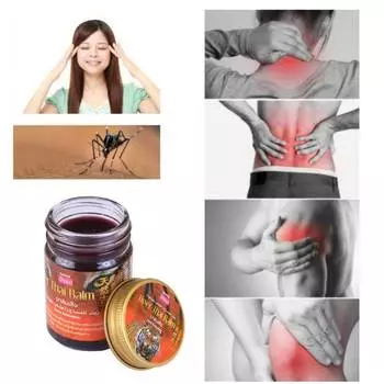 Тайский тигровый бальзам Травяной банна Теплый черный бальзам Массажная боль в мышцах Облегчение боли при укусе насекомых5 0 г