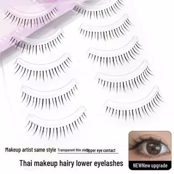 «Тайский ультратонкий стержень 115 нижних ресниц»: «Естественный, отчетливый прозрачный вид»