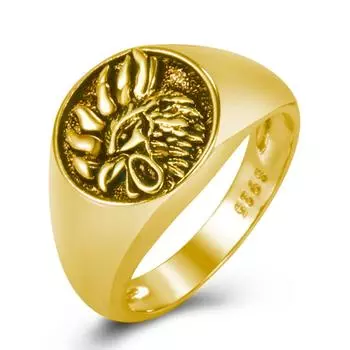 Тайское серебряное кольцо в стиле ретро с черной каплей масла и властным петухом 12