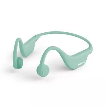 TAK4607 Bluetooth беспроводные наушники с костной проводимостью, регулируемый размер оголовья с регулируемым регулятором, стандарт водонепроницаемости IPX5 [Philips] (зеленый) зелёный