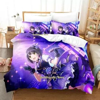 Takafuji Kako Bedding Set Single Twin Full Queen King Size Bed Set Adult Kid Bedroom Duvetcover Sets Anime Girls Bed 70x133cm 2pcs