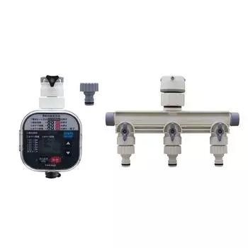 Takagi Automatic Watering Easy Watering Timer with 3 Branch Faucet Nipple Timer Reservation G225SK (SK)