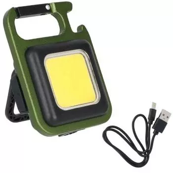 Takagi EARTH MAN 3.7V перезаряжаемый мощный светодиодный фонарь мощностью 450 люмен, цвет оливковый, HLT-6LIOL, перезаряжаемый через USB-кабель, сильный магнит типа C, в комплекте