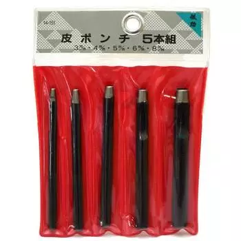 Takagi Gisuke leather punch set 5 pieces