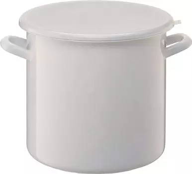 Takagi Metal Pickle Rice Bran Pickle Round 27cm HSP-M27 Контейнер с защитой от запаха, для солений, Контейнер, эмалированный, 14,0 л, белый