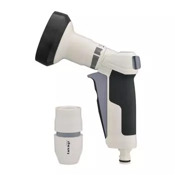 Takagi QF2007SK Watering Nozzle Easy Connection Pro Grip Garden Regular Hose with Water Saving Lever Gardening Monotone