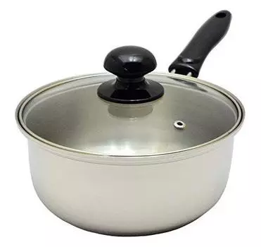 Takagi Takagi Glass Lid, Stainless Steel, Triple Layer Steel, Single Handle, 7.1 inches (18 cm), Material: Iron, 18-10 Stainless Steel, Full Capacity: