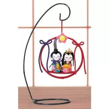 Takagi Textile Panami Round Ring Dolls Hanging Type Hina Kit Dolls/LH-82 Dolls/Hina Dolls/Hinamatsuri