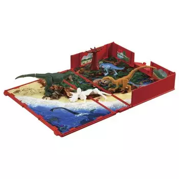 Takara Tomy Ania Ania иллюстрированная книга First Dinosaur Land Strongman Set Animal Dinosaur Toy Ages 3+