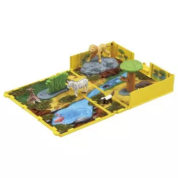 TAKARA TOMY Ania Ania Иллюстрированная книга First Animal Savanna Life Set Animal Dinosaur Toy Ages 3+