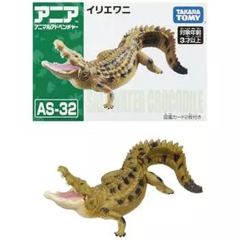 Takara Tomy Ania AS-32 Saltwater Crocodile Animal Dinosaur Toy Ages 3+