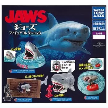 Takara Tomy Arts JAWS Jaws Collection 3 x Все 4 Типа Набор Полный Комп Gacha Gacha Капсульная Игрушка