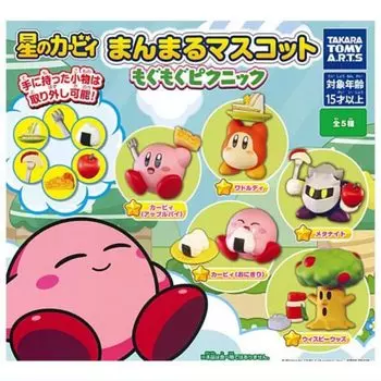 Takara Tomy Arts Kirby of the Stars Manmaru Mascot Mogumogu Picnic x All 5 Types Set Full Comp Gacha Gacha Capsule Toy