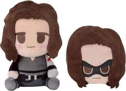 Takara Tomy Arts Marvel Cross Buddies плюшевая игрушка с маской Bucky Soldier S размер серый Barnes/зима