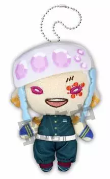 Takara Tomy Arts Nitotan Demon Kimetsu no Yaiba Plush Toy with Ball Chain Usu Tengen 12cm Made of Polyester Slayer: Approx.
