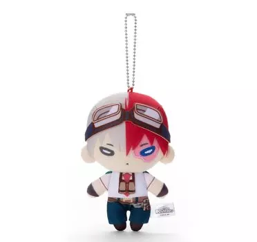 Takara Tomy Arts Nitotan My Hero Academia Outdoor Training Stuffed Toy with Ball Chain Shoto Todoroki 12cm Made of Polyester Approx.