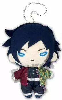 Takara Tomy Arts Нитотан Убийца Демонов: Плюшевая игрушка Kimetsu no Yaiba с шариковой цепочкой Giyu Tomioka, прибл.. 12см Изготовлено из полиэстера
