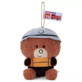 Takara Tomy Arts Tomica and Tom Ball Chain Mascot Tom Plush Approximately 14cm Tall (Firefighter) Toy,