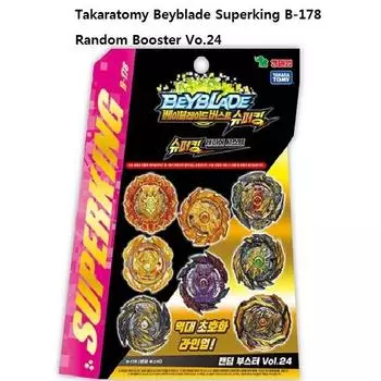 Takara Tomy B-178 Burst SuperKing Random Booster Vol.24 Beyblades Set - 8 предметов 2.5x.5.1x5.1cm