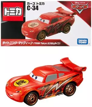 Takara Tomy Disney Cars Tomica C-34 Молния Маккуин (Пользовательский тип TOON Tokyo) Игрушечная мини-машинка для детей от 3 лет и старше. Стандарты безопасности коробочных игрушек пройдены ST