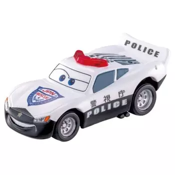 Takara Tomy Disney Cars Tomica C-36 Lightning McQueen (Police Car Type) Mini Car Toy Ages 3+